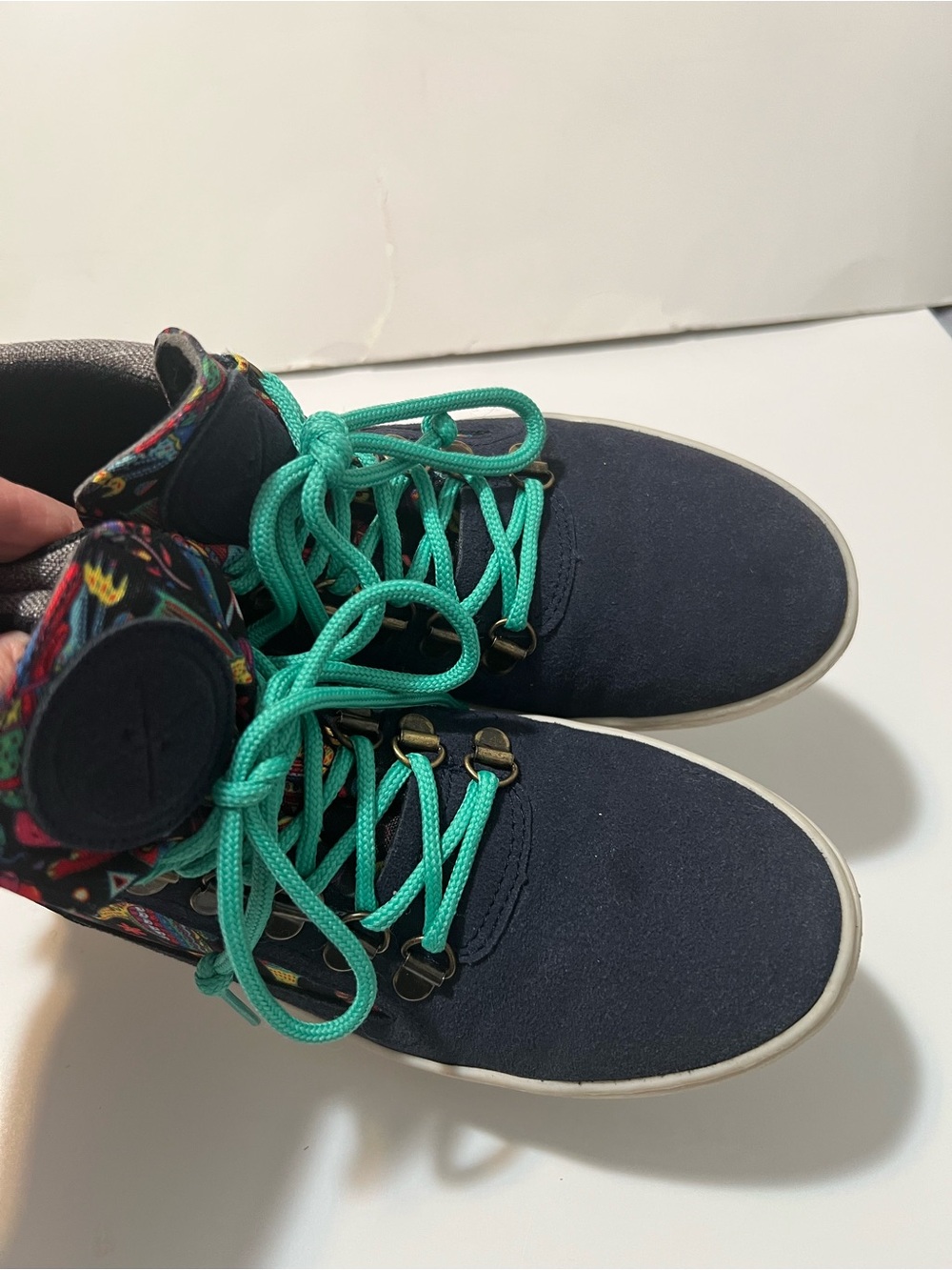 INKKAS Zocalo Vegan Camping Boots Floral Bird Design Boho Skater SZ 7 - Picture 6 of 13